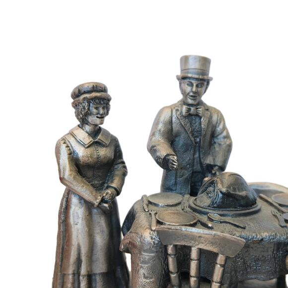 Tudor Mint Christmas Carol Pewter Figurine The Happy Ending Signed 706/5000 - Picture 5 of 14